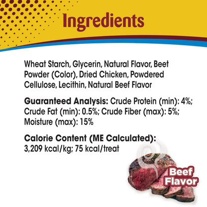 Nylabone Nubz Meaty Center Natural Long Lasting Edible Dog Chews Beef, 1ea/SMall Up To 30 Lbs. 20 ct