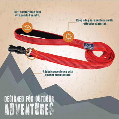 Coastal Pet Products K9 Explorer Reflective Leash With Scissor Snap, 5/8 Inchx6 Rosebud Pink