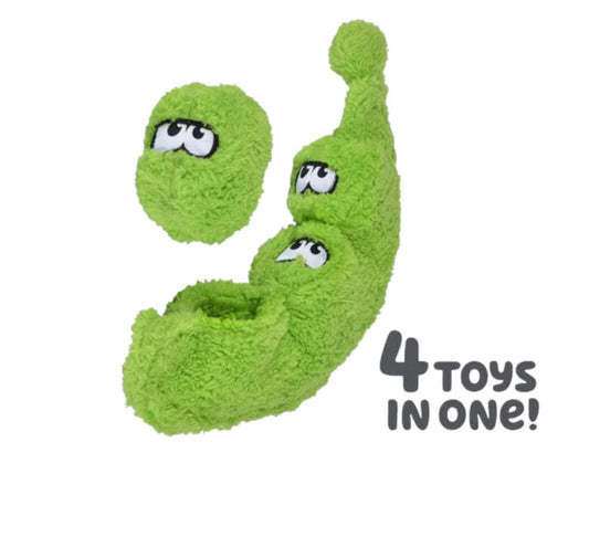 Cycle Dog Duraplush Peas In A Pod Puzzle Dog Toy Green Medium