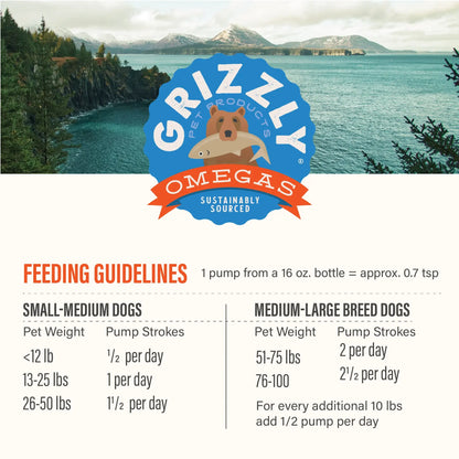 Grizzly Dog Cat Salmon Oil Plus 32oz