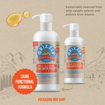 Grizzly Dog Cat Salmon Oil Plus 32oz
