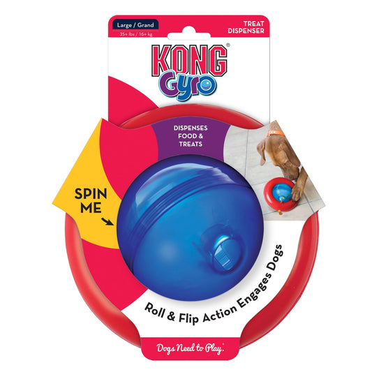 KONG Gyro Treat Dispenser Dog Toy Red/Blue LG