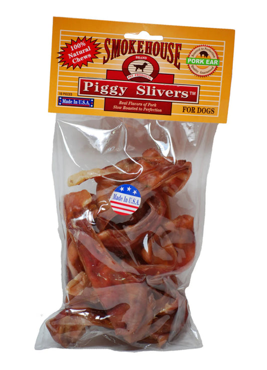 Smokehouse USA Made Piggy Slivers Dog Chew 1ea/10 pk