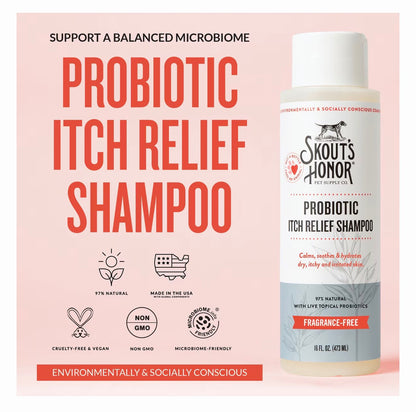 Skout's Honor Dog Probiotic Itch Relief Shampoo 16oz