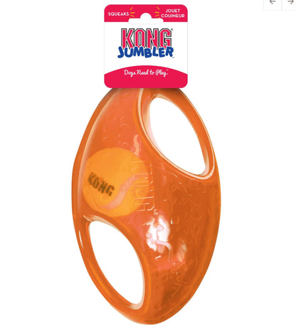 KONG Jumbler Dog Toy Football Assorted 1ea/LG/XL