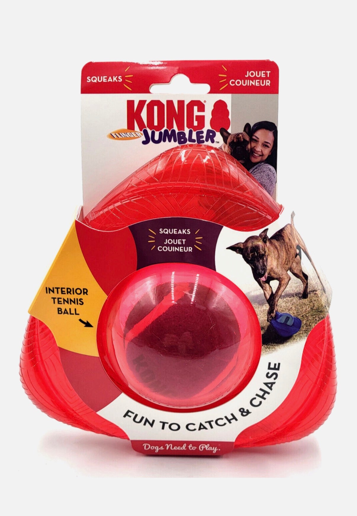 KONG Jumbler Flinger Dog Toy Assorted 1ea/MD/LG