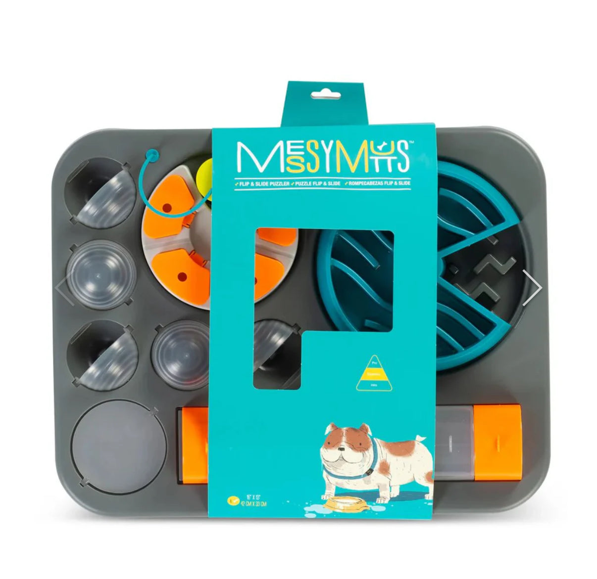 Messy Mutts Dog Interactive Puzzle Feeder Rectangular Large