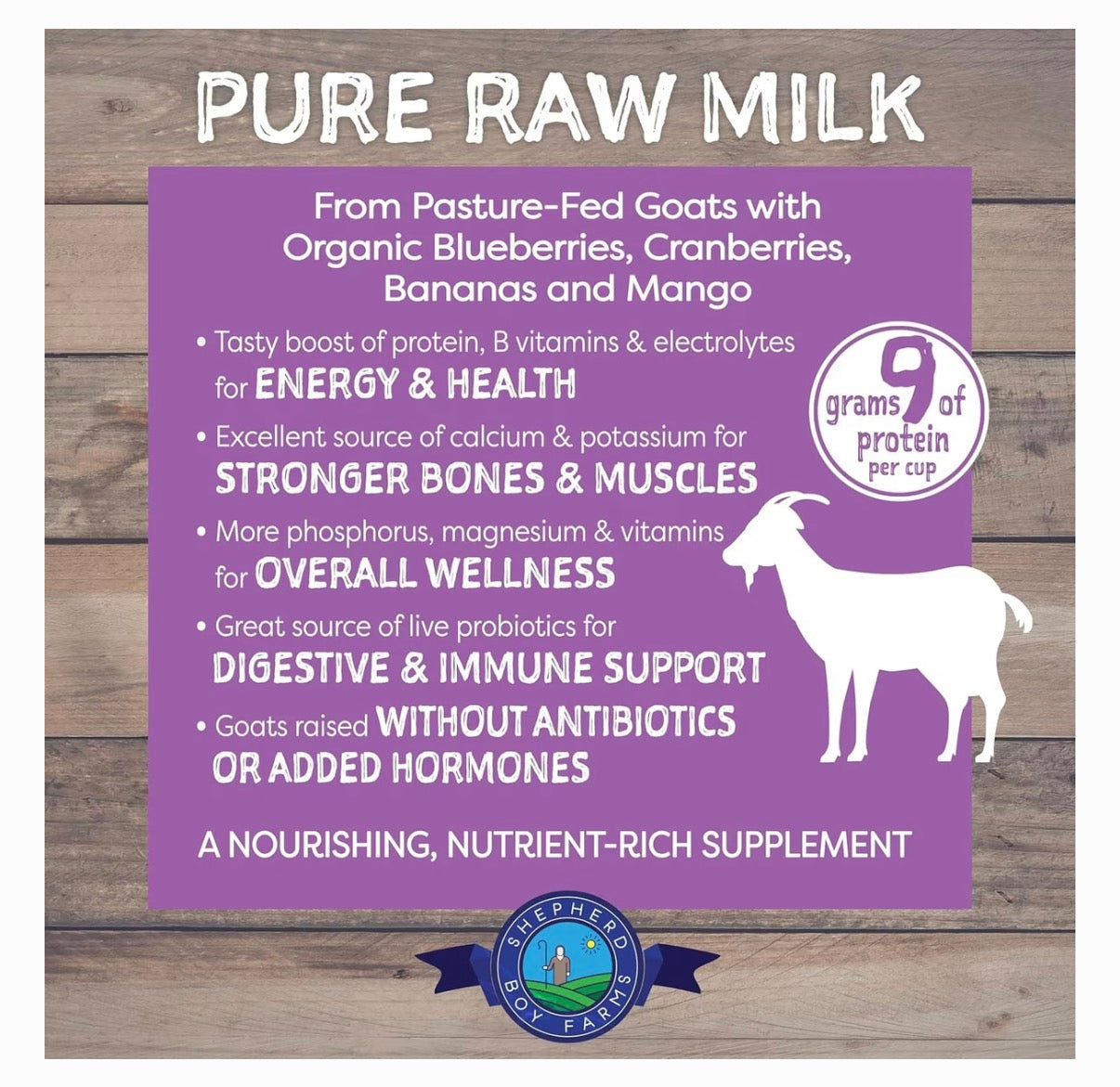 Shepherd Boy Farms Dog & Cat Freeze-Dried Raw Goat Milk Super Fruit