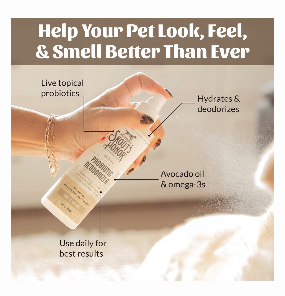 Skouts Honor Dog Deodorizer Dog Of The Woods 8oz