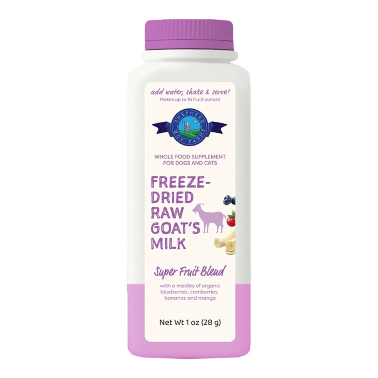 Shepherd Boy Farms Dog & Cat Freeze-Dried Raw Goat Milk Super Fruit